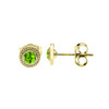 Yellow Gold Peridot Stud Earrings