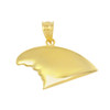 Yellow Gold Shark Fin Pendant Necklace