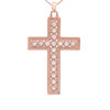 Rose Gold Cross Pendant Necklace