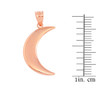 Rose Gold Crescent Moon Pendant Necklace