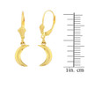 14K Yellow Gold Crescent Moon Earring Set