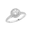 White Gold Halo Engagement/Proposal Ring With Cubic Zirconia