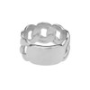 Sterling Silver Personalized ID Engravable Cuban Link Band/Ring