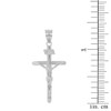 Sterling Silver Solid INRI Cross Pendant Necklace ( 1.39")