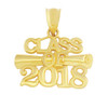 Solid Yellow Gold Class of 2018 Graduation Certificate Pendant Necklace