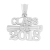 Solid White Gold Class of 2018 Graduation Certificate Pendant Necklace