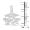 Sterling Silver Class of 2018 Graduation Diploma & Cap Pendant Necklace