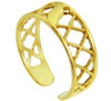 Yellow Gold Cross Hatch Toe Ring