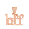 Solid Rose Gold BFF Best Friends Forever Pendant Necklace (0.79" )