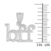 Sterling Silver BFF Best Friends Forever Pendant Necklace (0.79" )