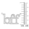 Sterling Silver BFF Best Friends Forever Sideways Pendant Necklace (0.79" )
