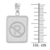 White Gold No Parking Street Traffic Sign Pendant Necklace