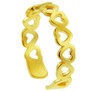 Yellow Gold Heart Shaped Toe Ring