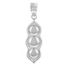 White Gold Three Peas in a Pod Pendant Necklace