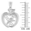 Sterling Silver New York Fire Department Big Apple Firefighter Pendant Necklace