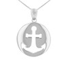 Sterling Silver Anchor Nautical Pendant Necklace