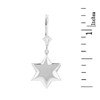 14K Solid White Gold Star Earring Set
