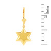 14K Solid Yellow Gold Star Pendant Necklace Earring Set