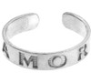 Silver AMOR Toe Ring