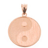 Rose Gold Yin and Yang Taoist Symbol Charm Pendant