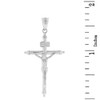 Sterling Silver INRI Christ Passion Cross Crucifix Pendant Necklace 1.7" (43 mm)