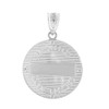 Sterling Silver Saint Joseph CZ Medallion Pendant Necklace  1.15" ( 29  mm)