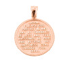 US Coast Guard Solid Rose Gold Coin Pendant Necklace