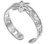 Floral Silver Toe Ring