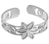 Floral Silver Toe Ring