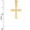 Yellow Gold Diamond-Accented Cross Pendant Necklace