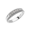 White Gold Elegant Diamond Wedding Band Ring For Her