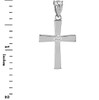 Sterling Silver Solitaire CZ-Accented Cross Pendant Necklace