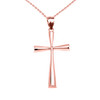 Rose Gold Dainty Cross Pendant Necklace