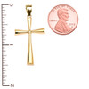 Yellow Gold Beautiful Cross Pendant Necklace