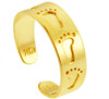 Bold Footprint Yellow Gold Toe Ring