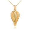 Polished Gold Air Balloon Pendant Necklace