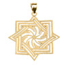 Yellow Gold Armenian Eternity Pendant Necklace