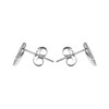 White Gold Elegant Open Heart Diamond Stud Earring