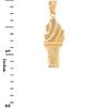 Gold Ice Cream Cone Charm Necklace