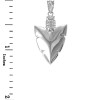 Polished Sterling Silver Arrowhead Pendant Necklace