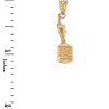 Gold Studio Mic Microphone Charm Necklace