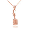Rose Gold Studio Mic Microphone Charm Necklace
