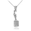Sterling Silver Studio Mic Microphone Charm Necklace