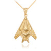 Yellow Gold Military Stealth Pendant Necklace