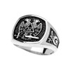 Sterling Silver Shriners Freemason Masonic Men's Ring