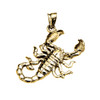 Yellow Gold Detailed Sideways Scorpion Pendant