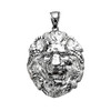 Sterling Silver Textured Lion Pendant