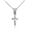 Sterling Silver Smooth Mini Cross Necklace
