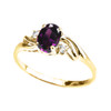 Yellow Gold Amethyst Oval Solitaire Proposal Ring