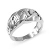 White Gold Mariner Link Chain Ring